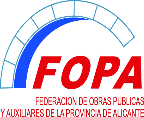 Logo de la Federación de obras publicas y auxiliares de la provincia de Alicante Ir a web del FOPA. Abre en nueva pestaña